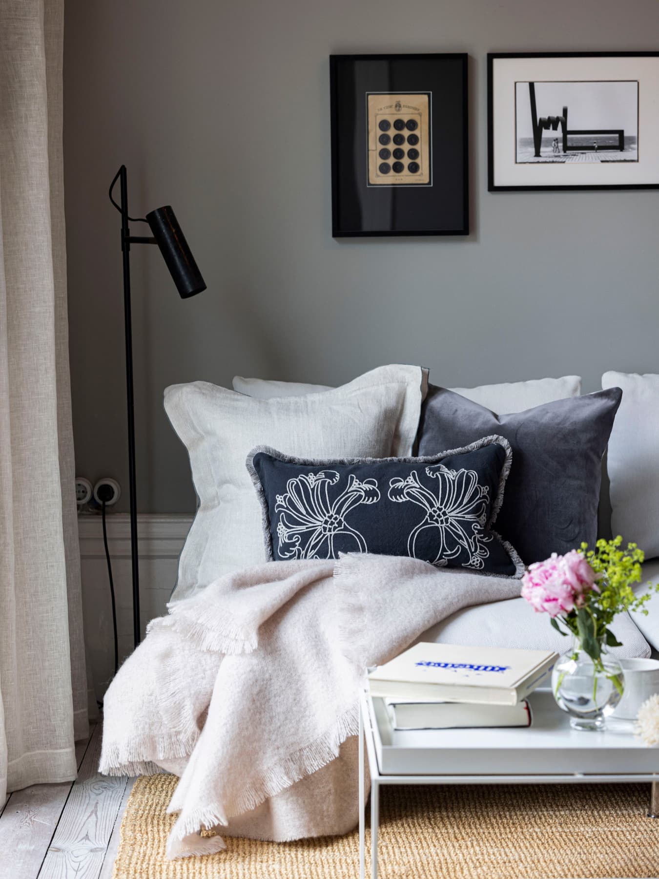 Honeysuckle & Tulip Cushion Cover