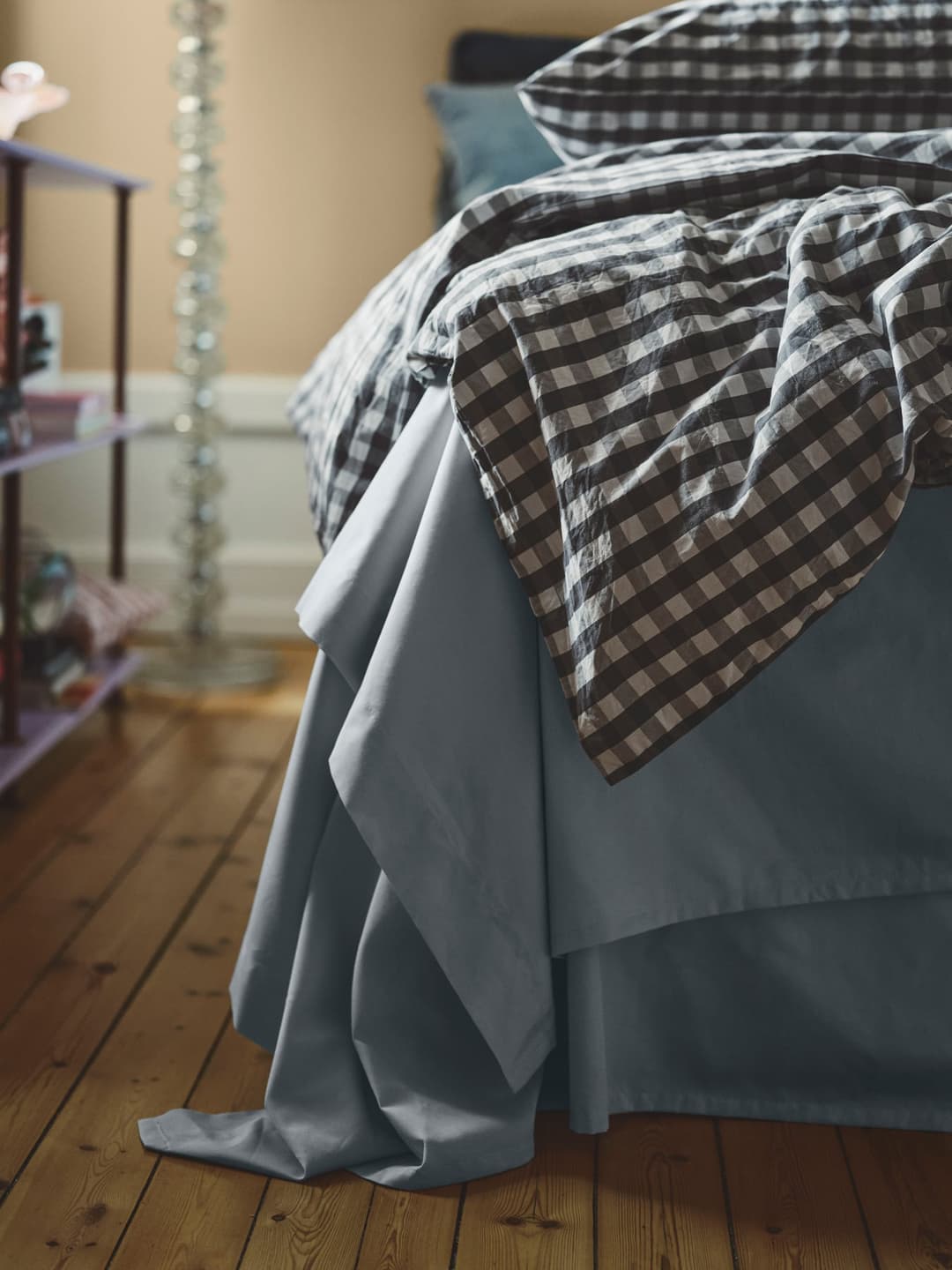 Flat Sheet Satina Cotton Sateen Light blue Mille Notti