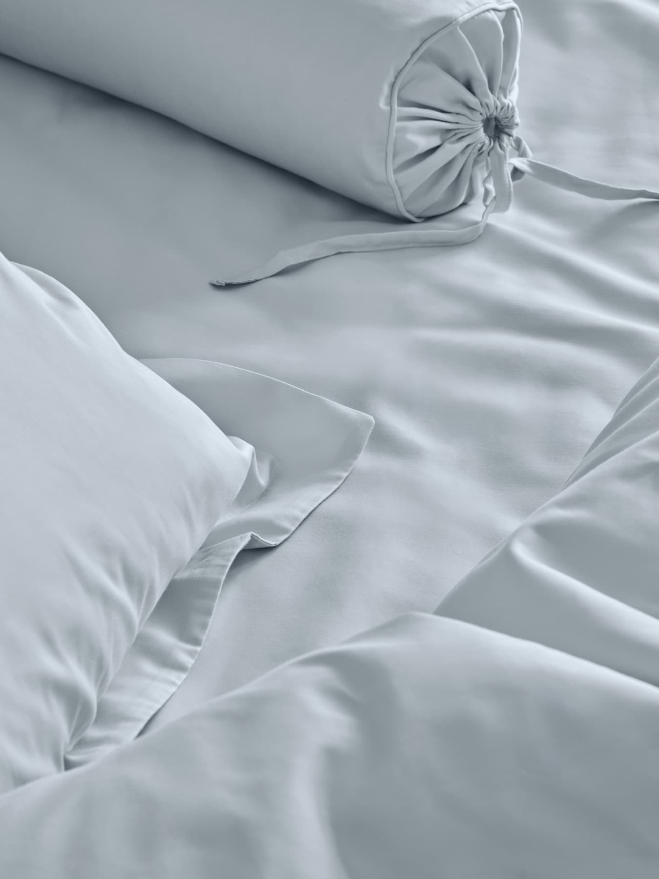 Flat Sheet Satina Cotton Sateen Light blue Mille Notti