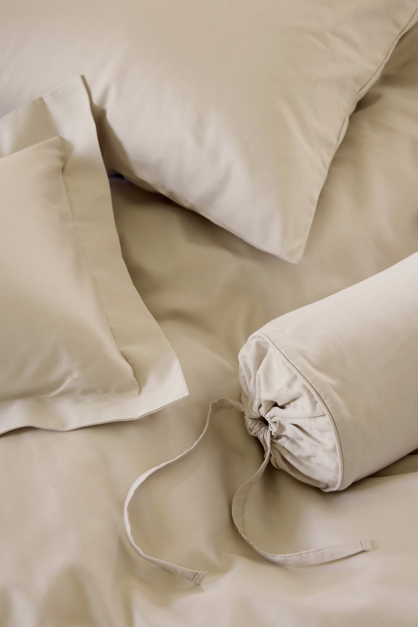 Satina Pillowcase Bolster Sand
